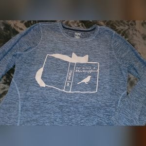 New custom made Tek Gear fleece v neck funny To Kill a Mockingbird pullover XL